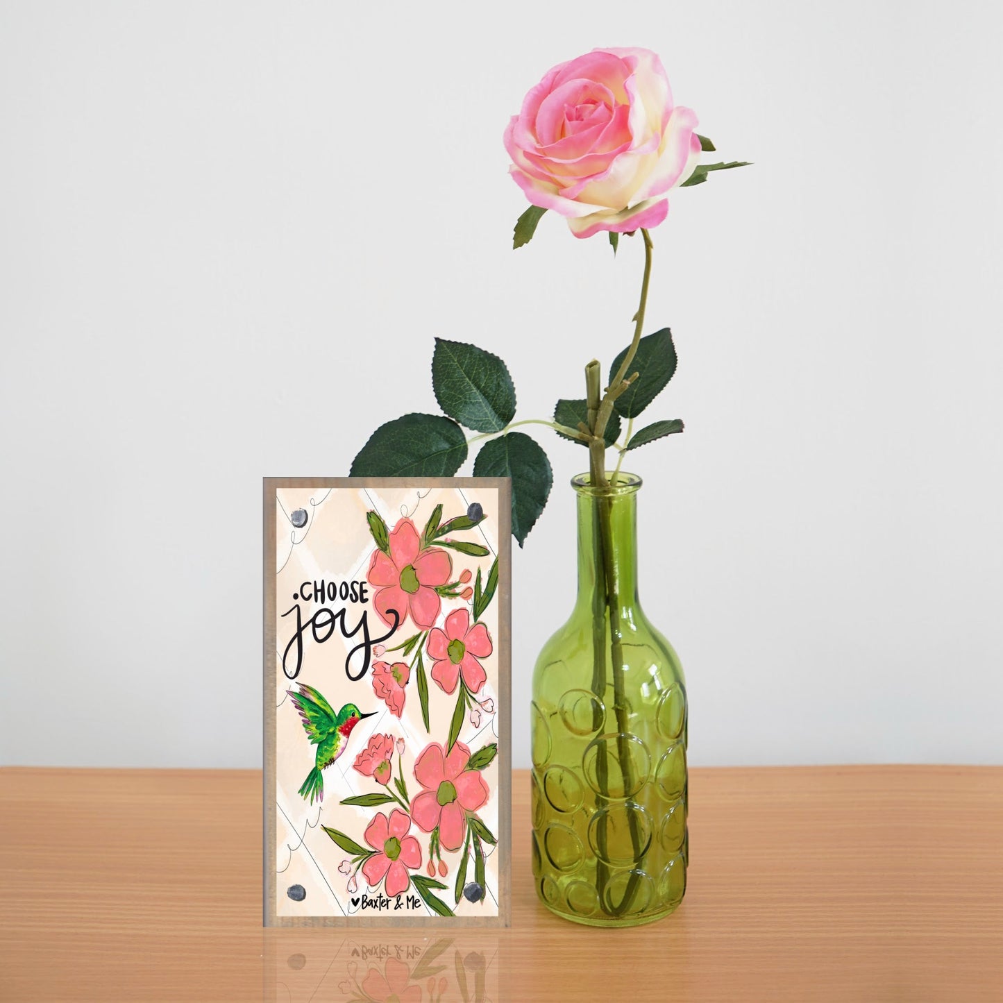 Choose Joy Hummingbird Happy Block