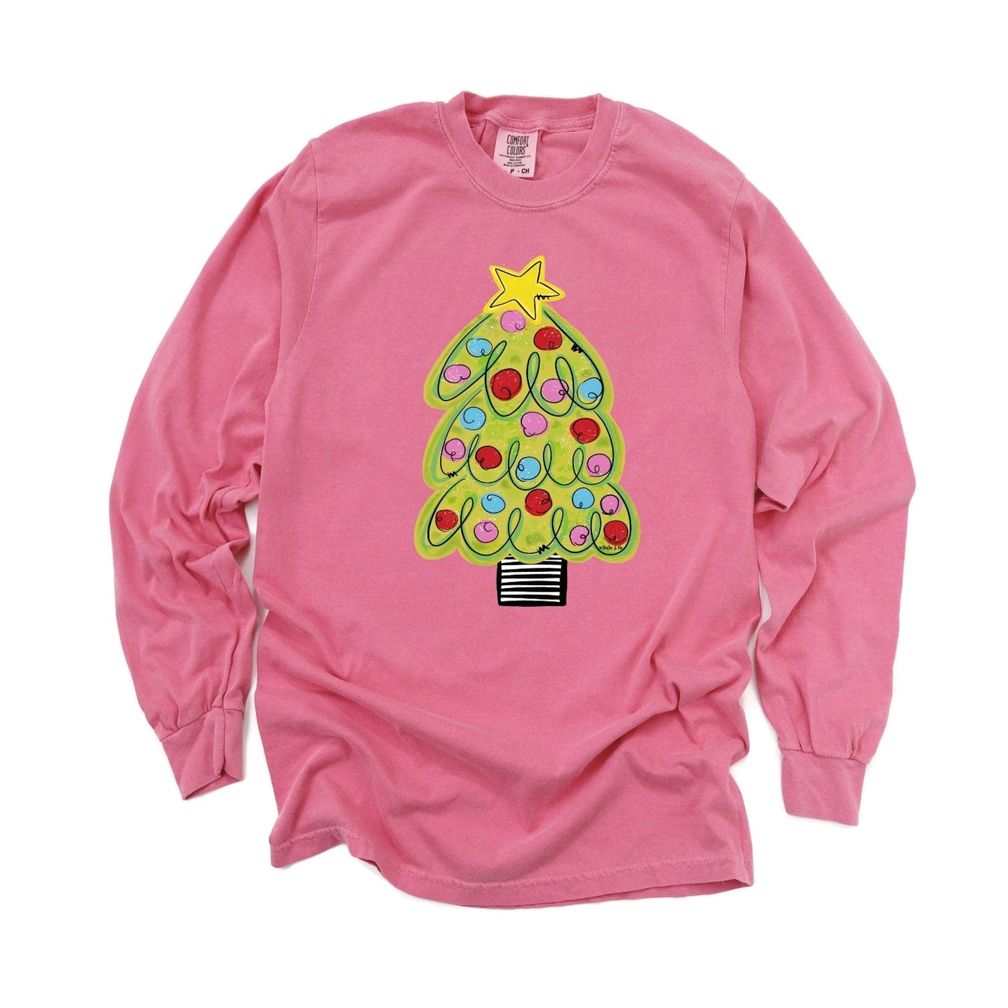 Pink Whimsical Christmas Tree T-Shirt