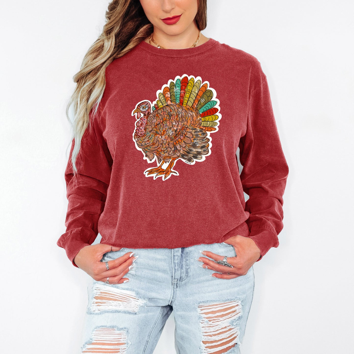 Colorful Feather Turkey "Mr. Feathersworth" T-Shirt