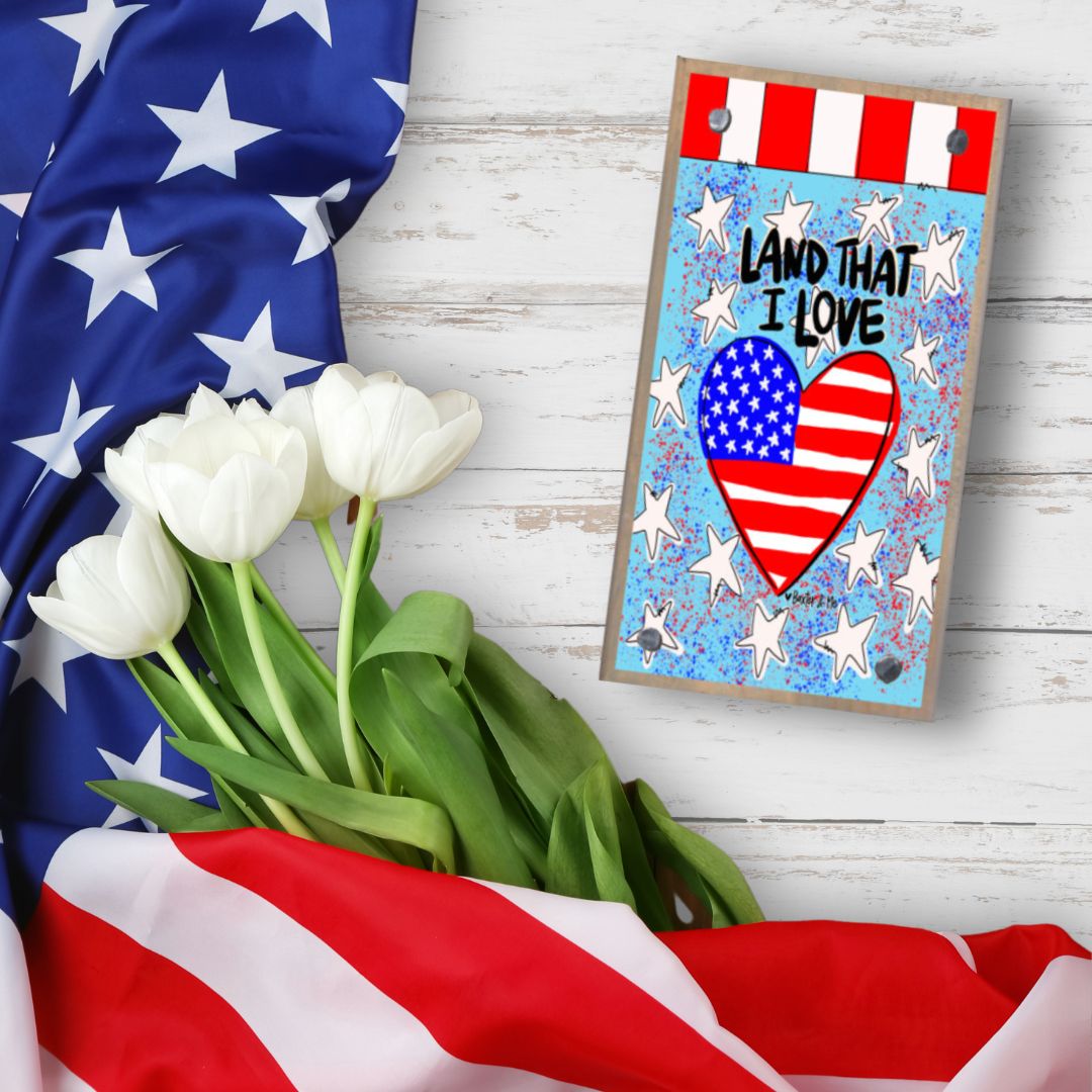 Land That I Love Heart Happy Block