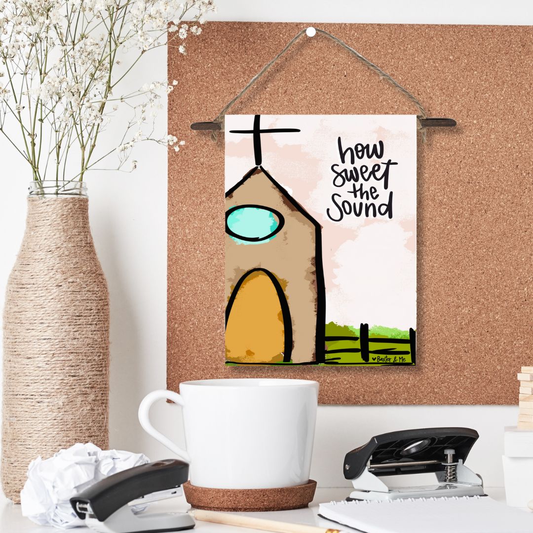 How Sweet the Sound Church Mini Wall Hanging