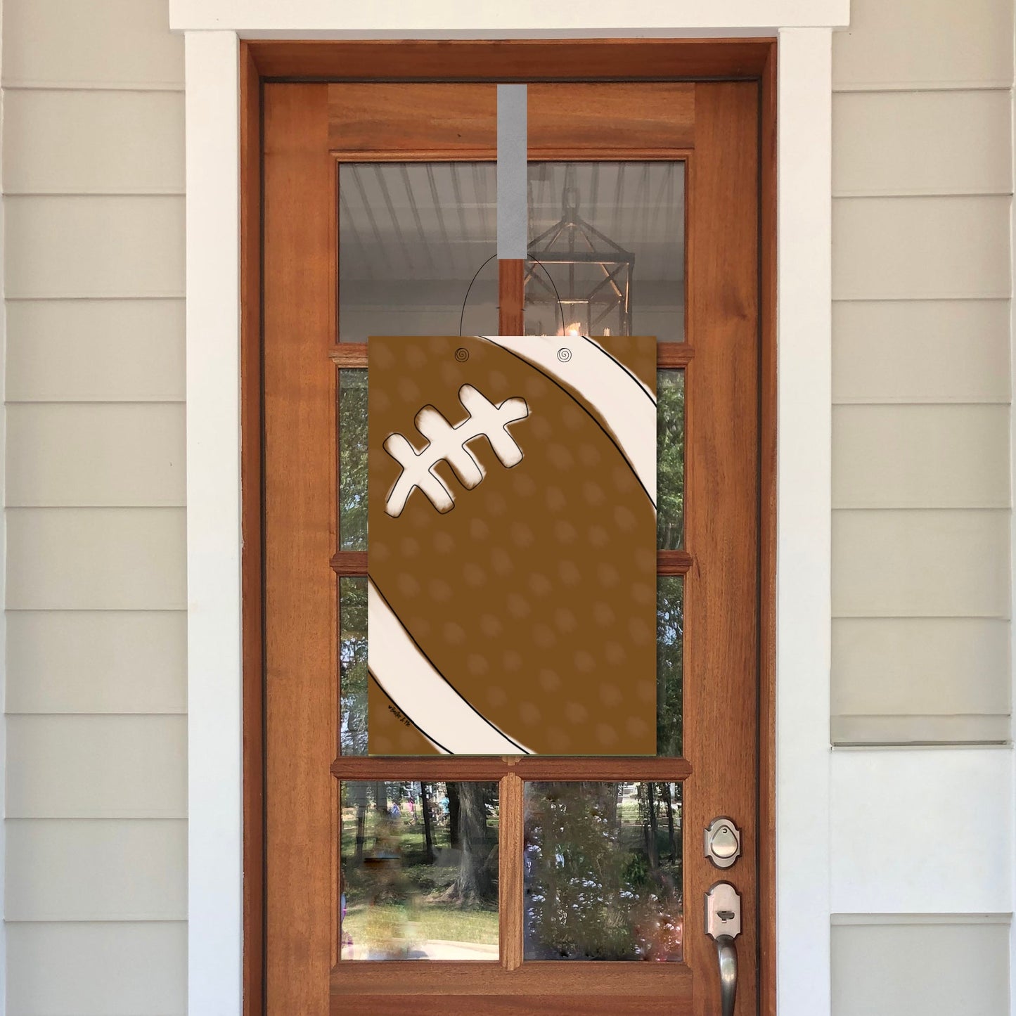 Faith Family Football Door Hanger