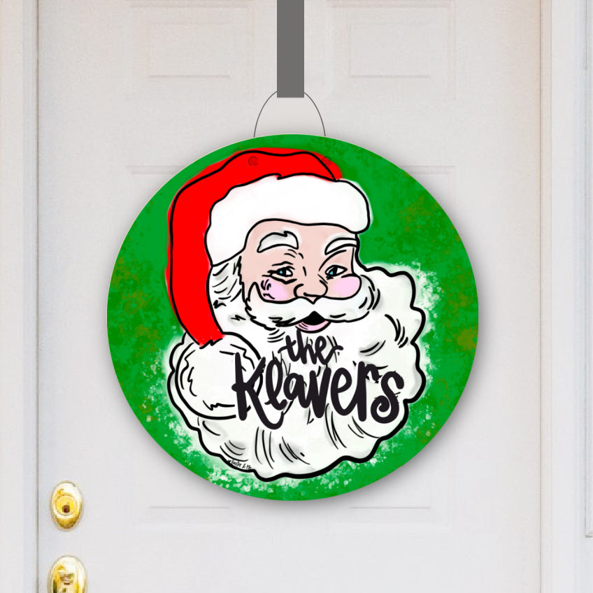 Personalized Traditional Santa Door Hanger