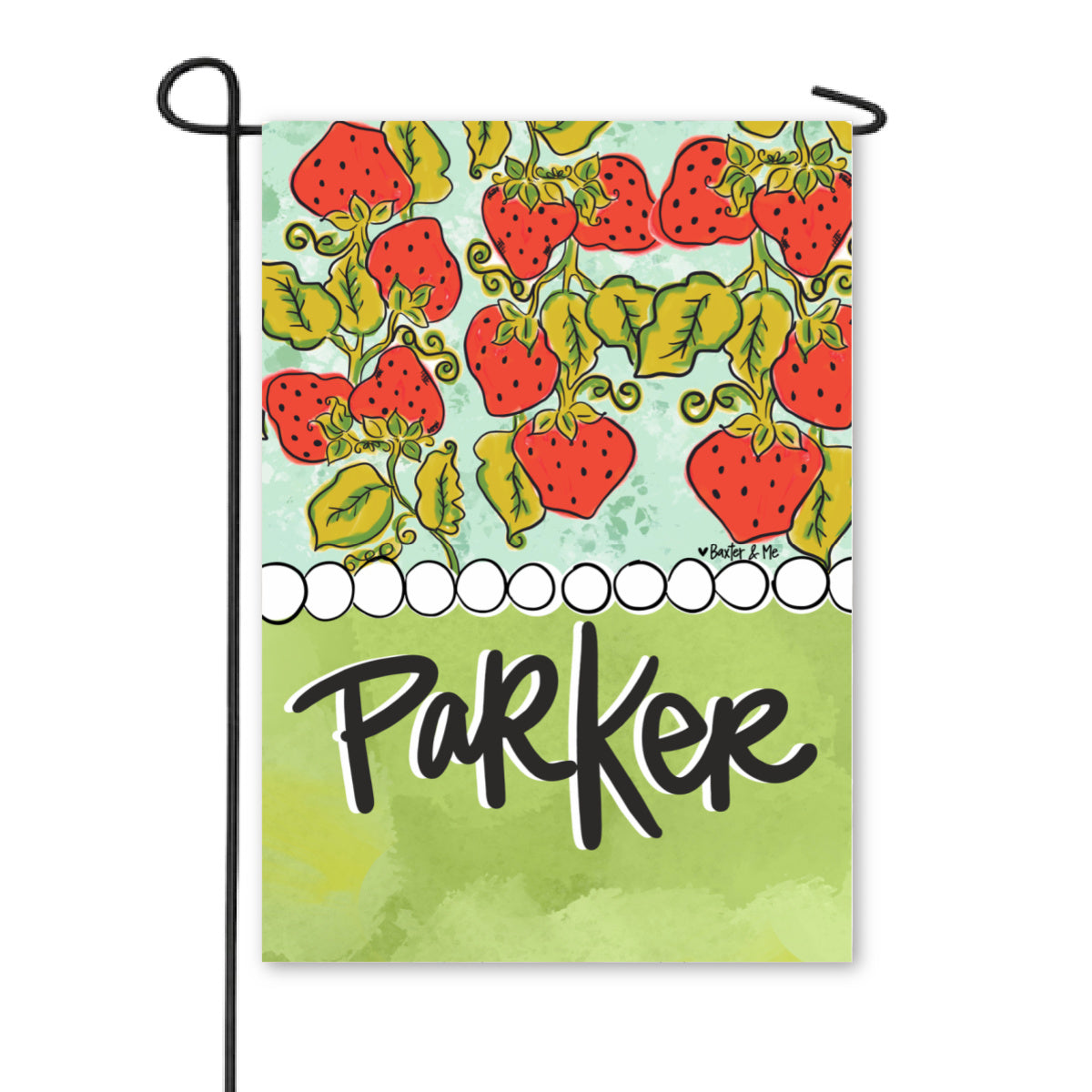 Welcome Strawberry Patch Garden Flag