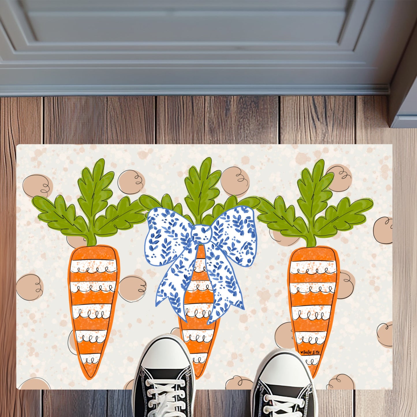 Carrot Patch Trio with Bow Rug Floormat