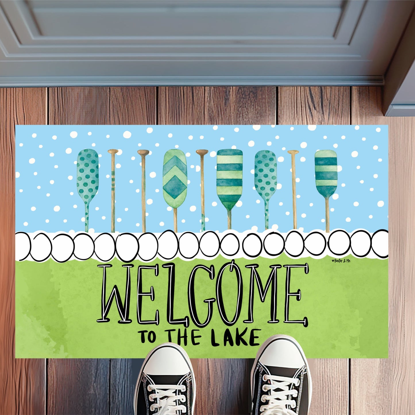 Paddles Welcome to the Lake Rug Floormat