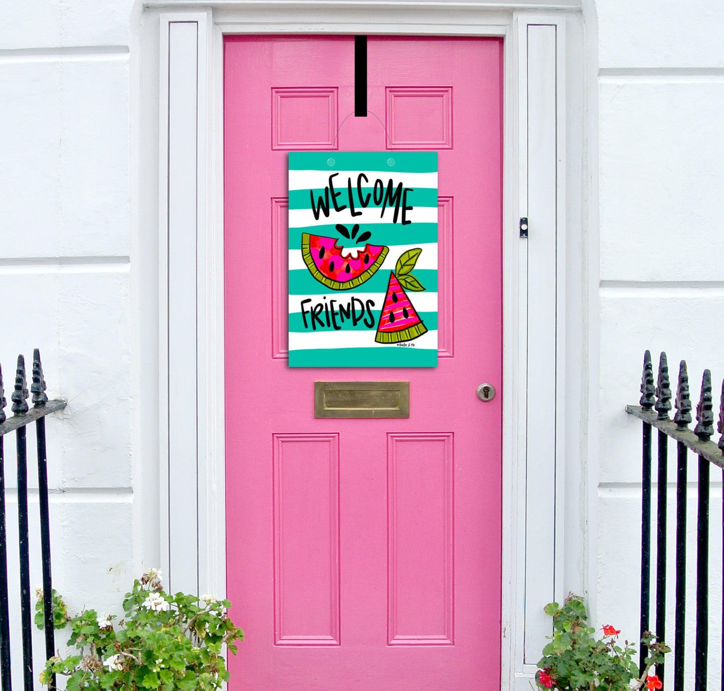 Watermelon Friends Door Hanger