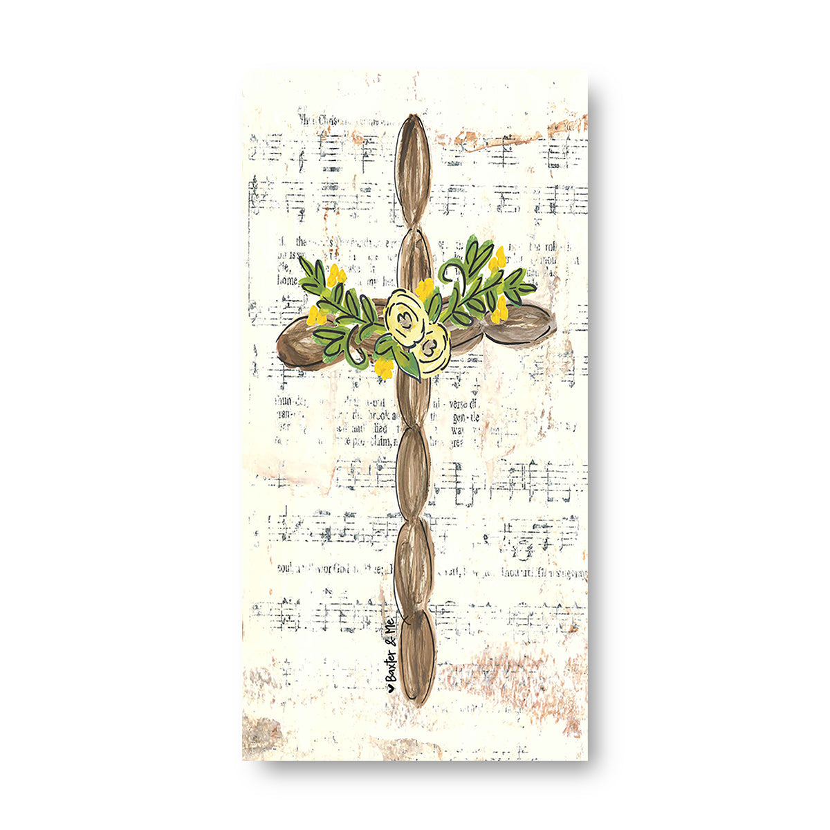 Brown Cross - Wrapped Canvas