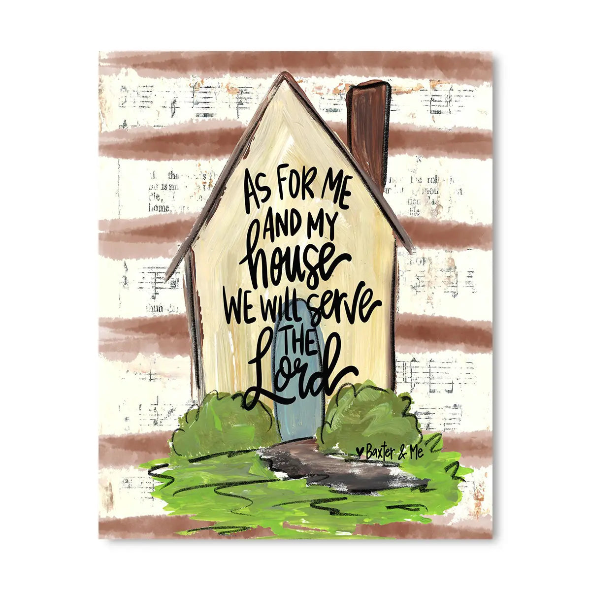 As For Me & My House - Wrapped Canvas