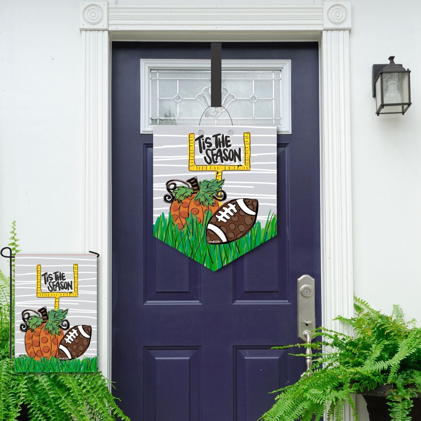 Tis the Season Football Door Hanger