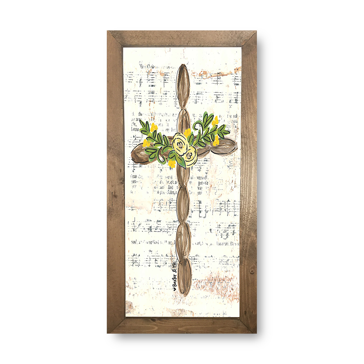 Brown Cross - Framed Art