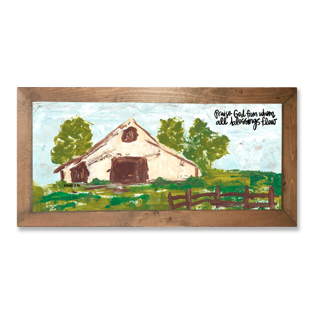 Praise God All Blessings Framed Art