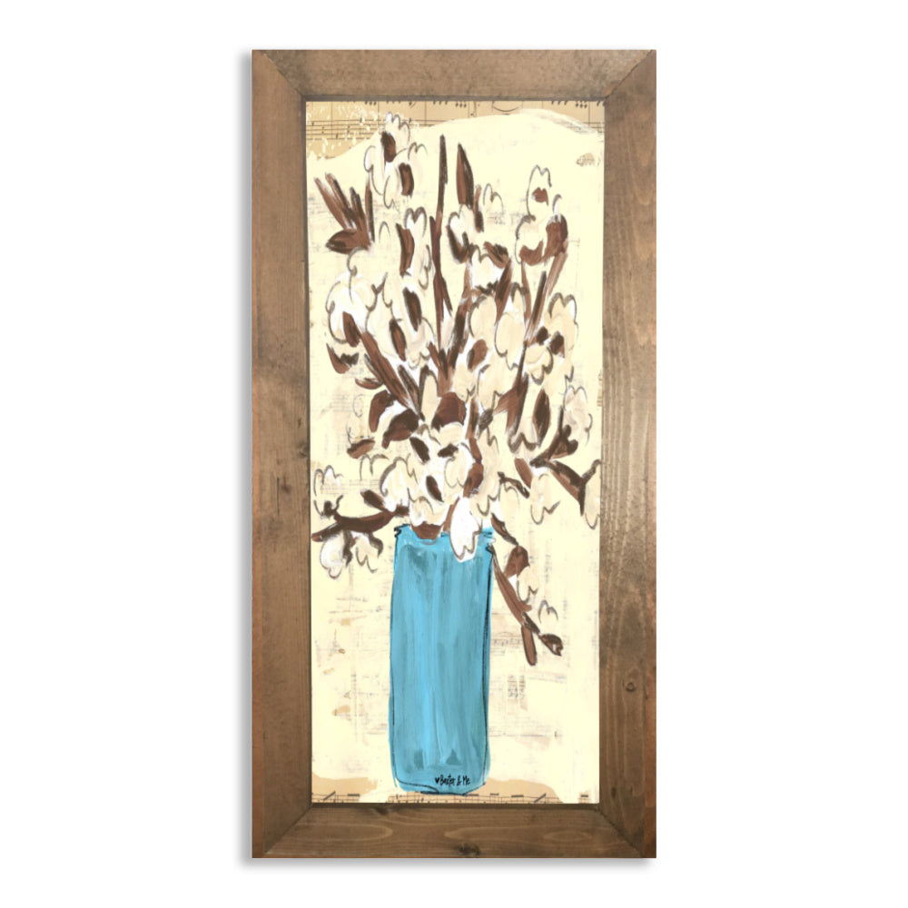 Cotton Vase Framed Art