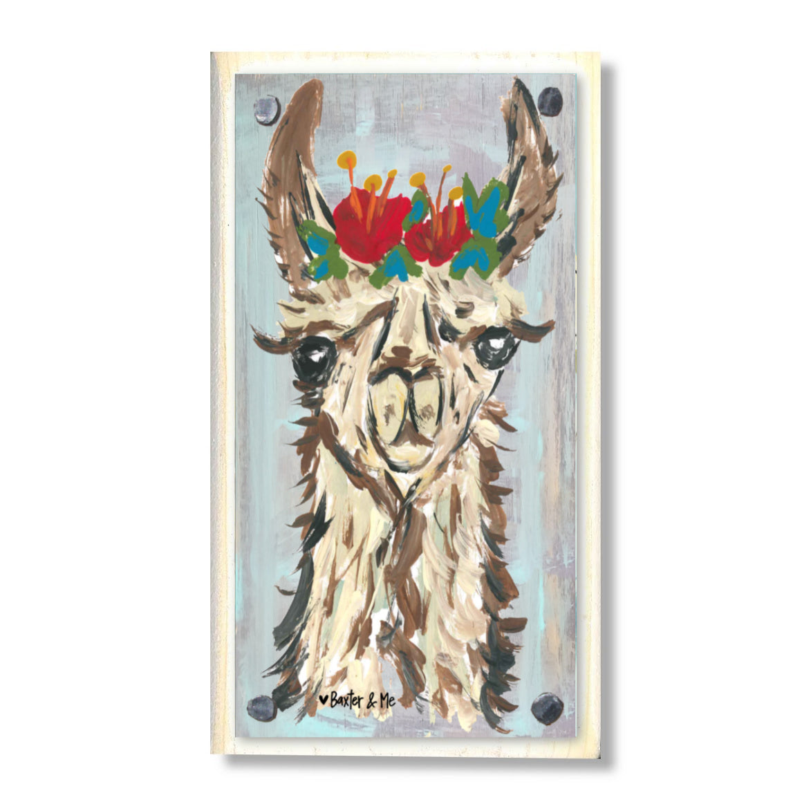 Boho Llama Happy Block