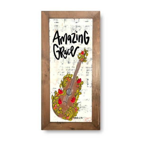 Amazing Grace Guitar Framed Art