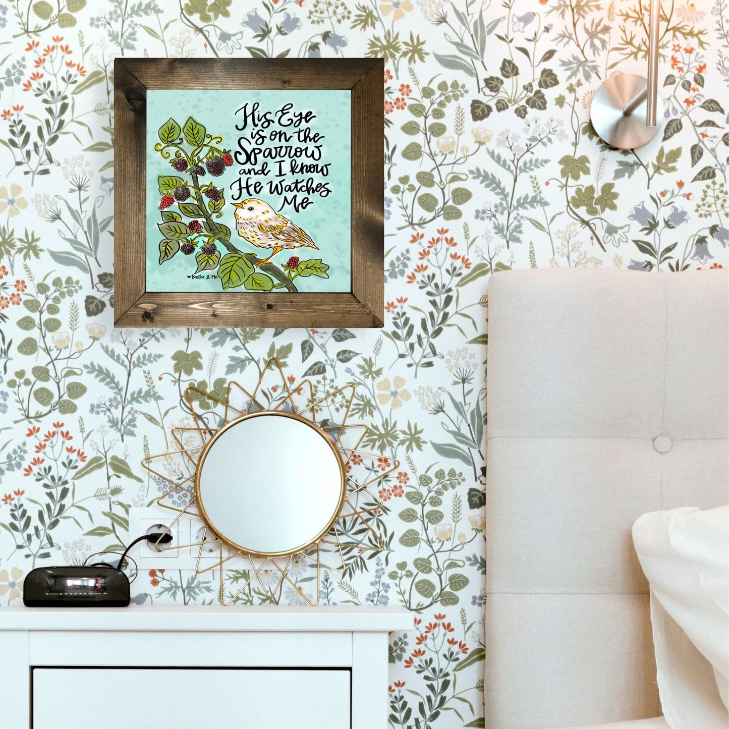 His Eye is on the Sparrow Framed Art