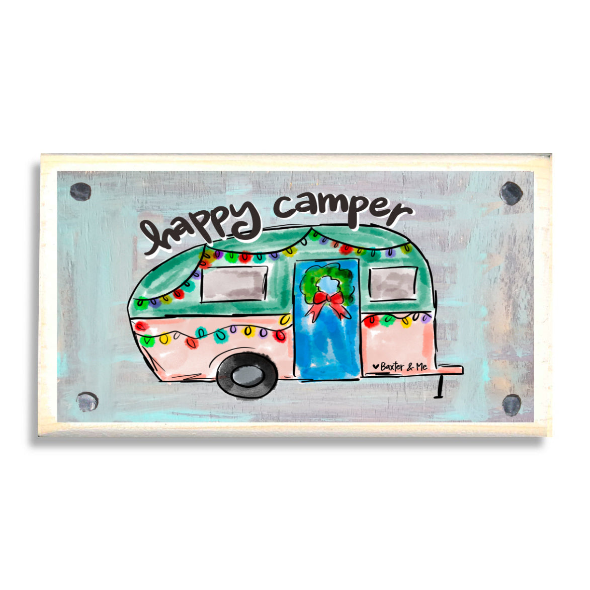 Happy Camper Christmas Happy Block