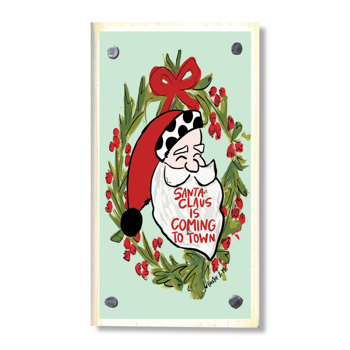 Santa Claus is Coming to Town Happy Block