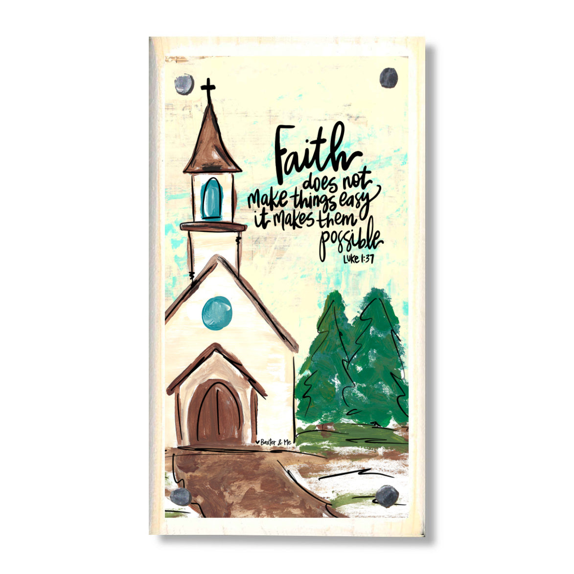 Faith Happy Block