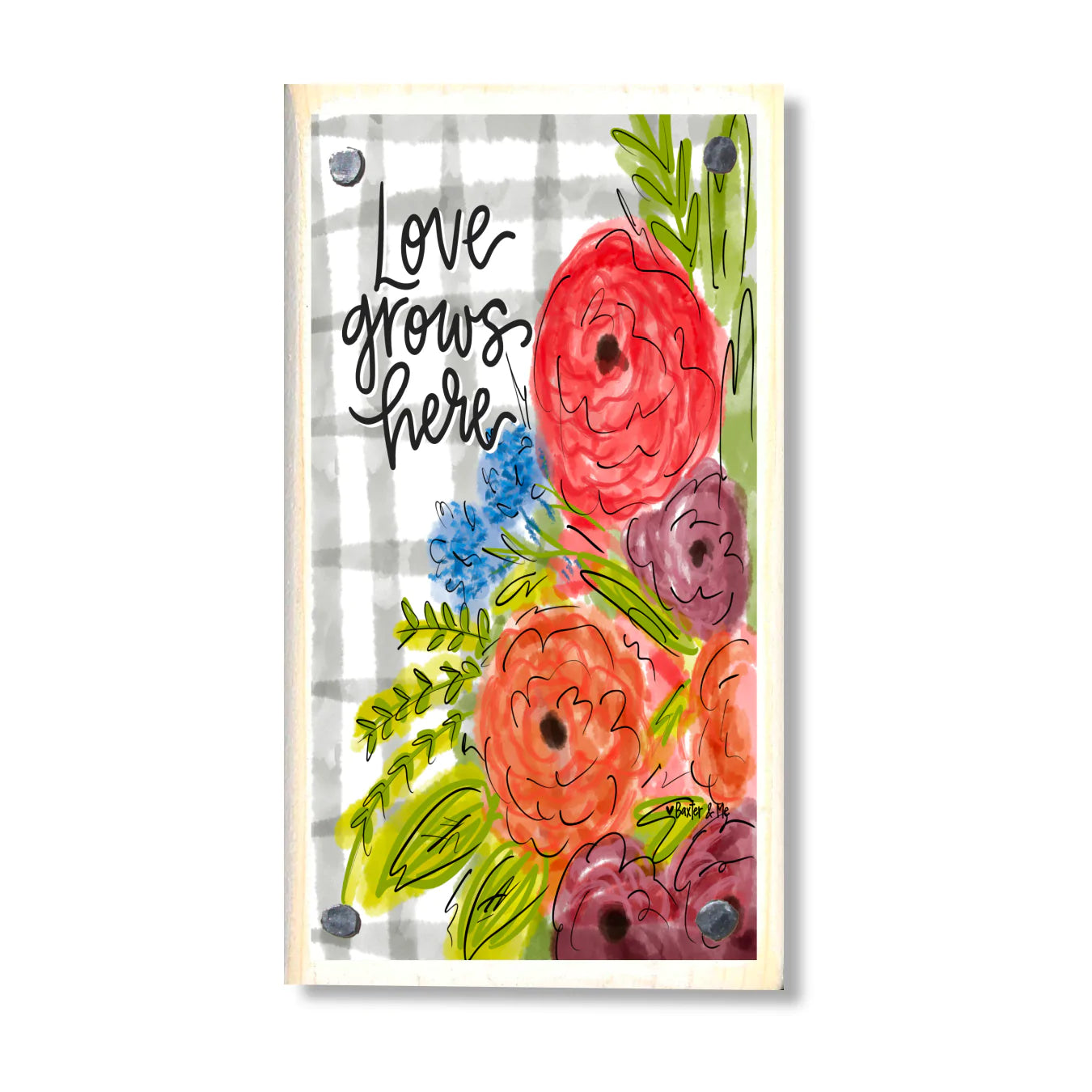 Love Grows Here Happy Block