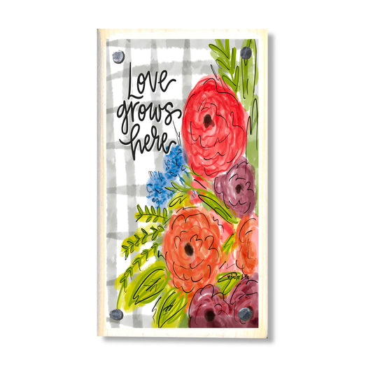 Love Grows Here Happy Block
