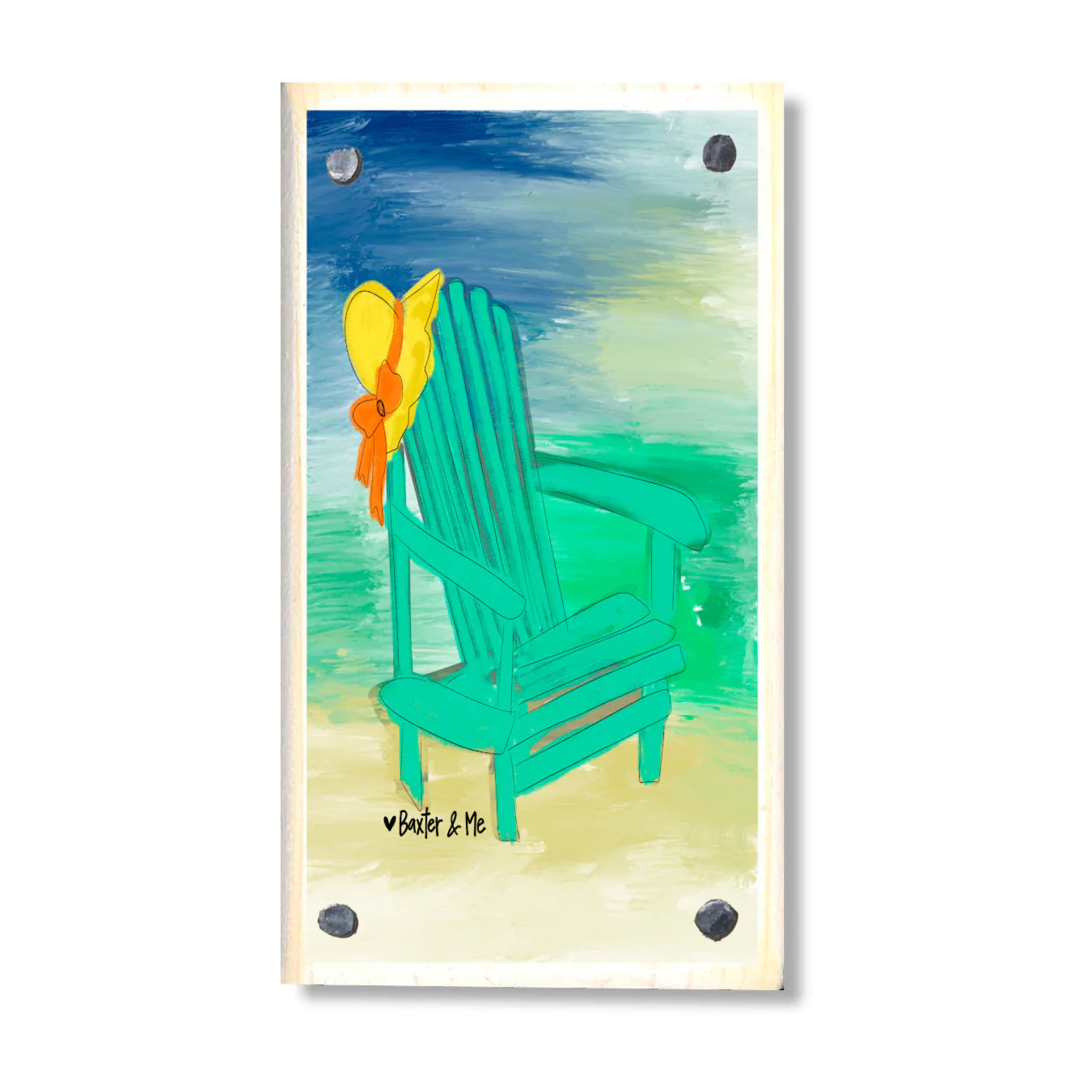 Beach Chair Happy Block