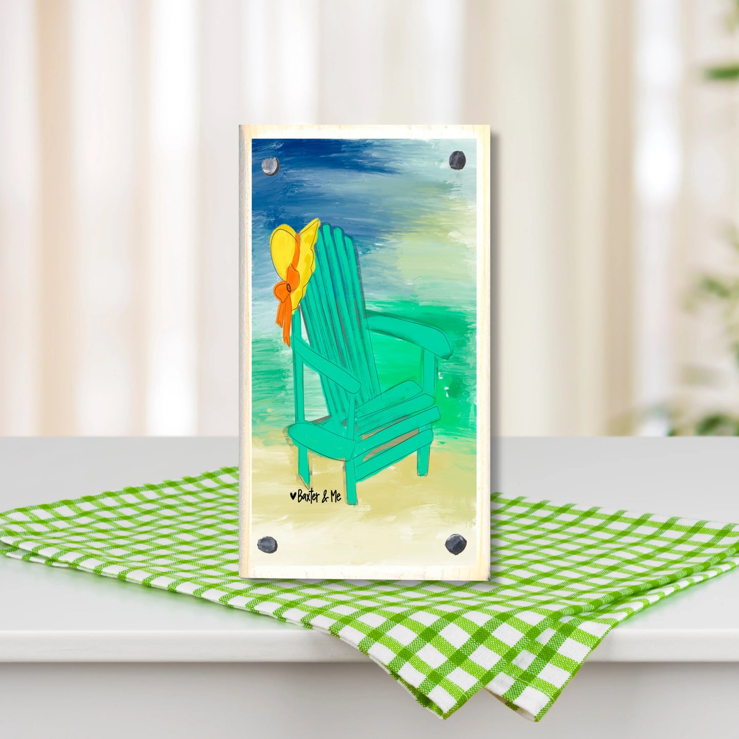 Beach Chair Happy Block