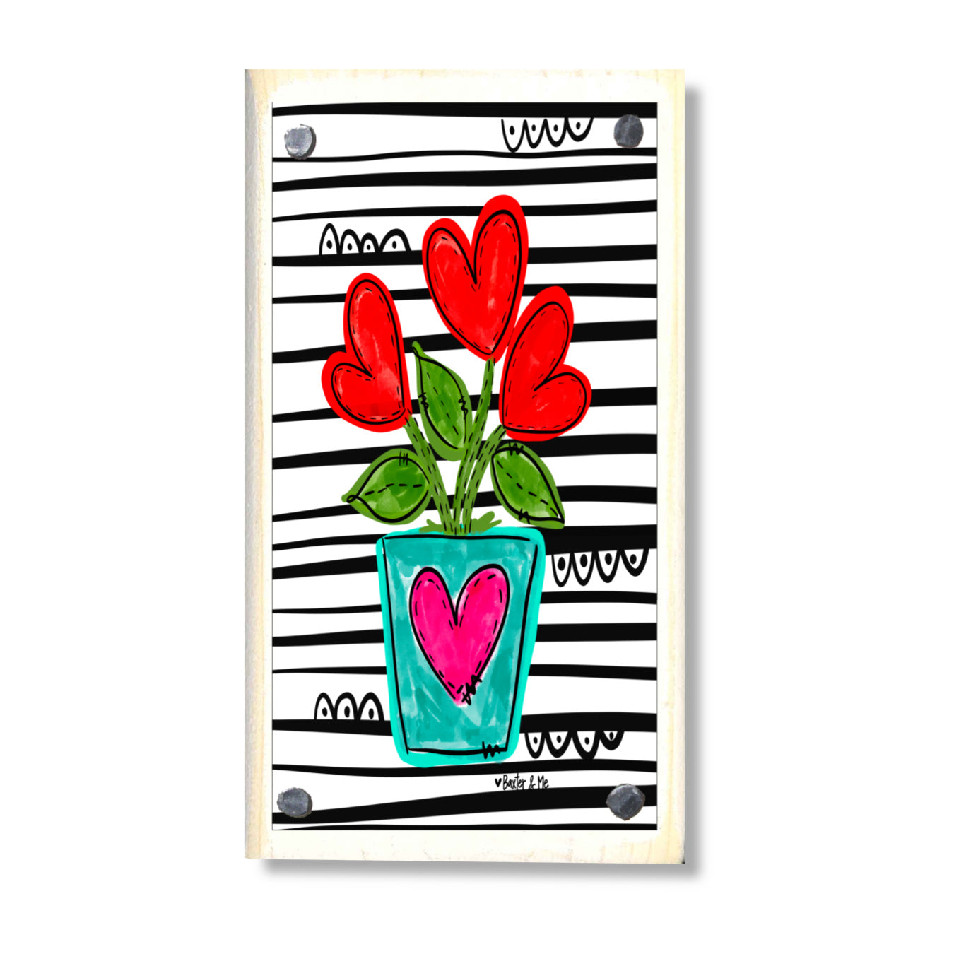 Planted Hearts Happy Block