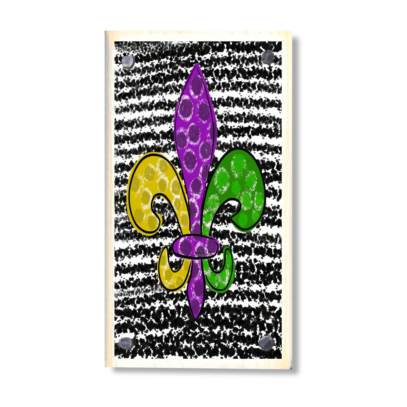 Fleur De Lis Happy Block