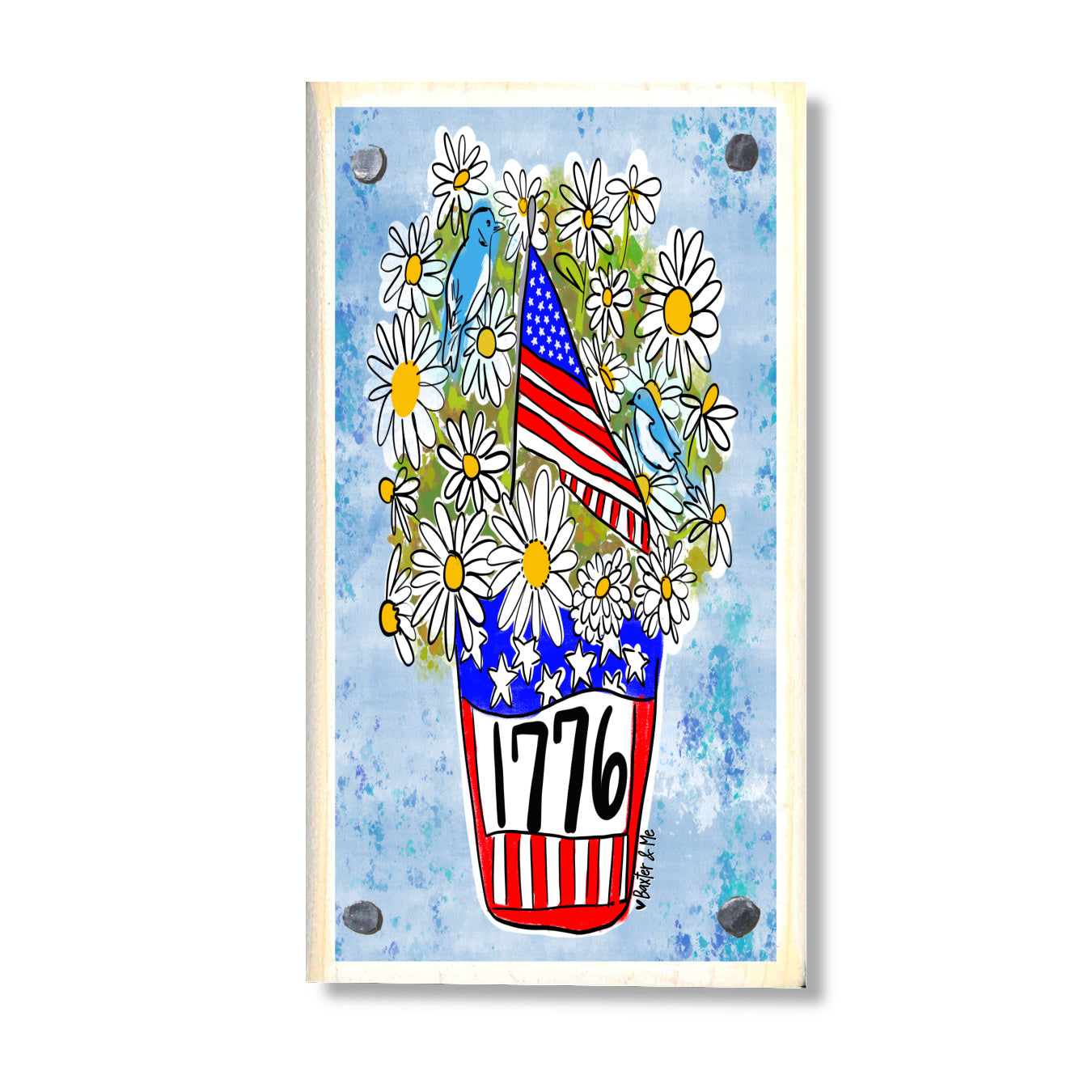 1776 Patriotic Happy Block