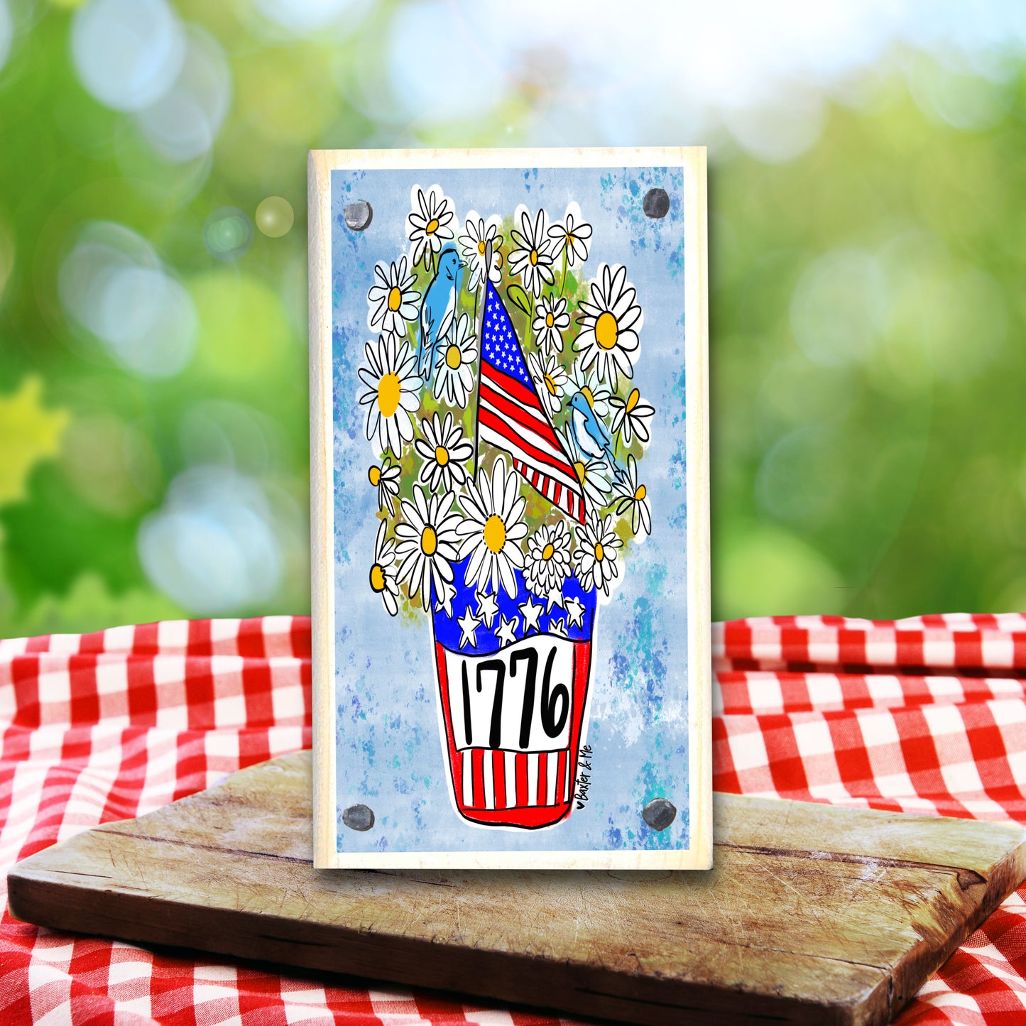 1776 Patriotic Happy Block