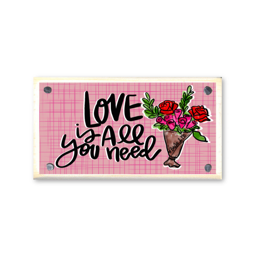 Love is All You Need Happy Block