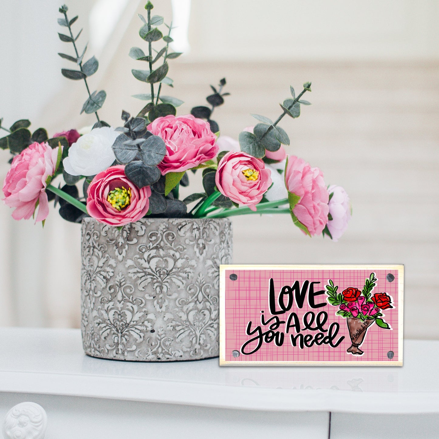 Love is All You Need Happy Block
