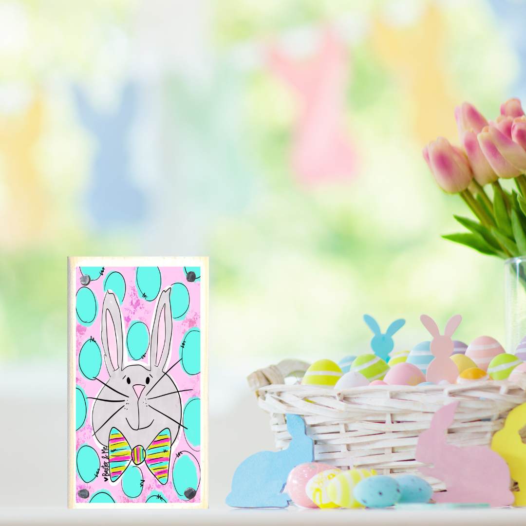 Bowtie Bunny Happy Block