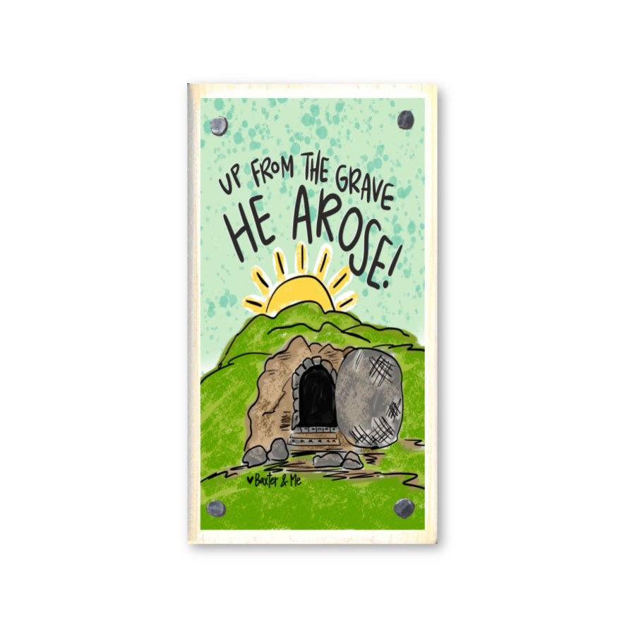 Up From the Grave He Arose Happy Block