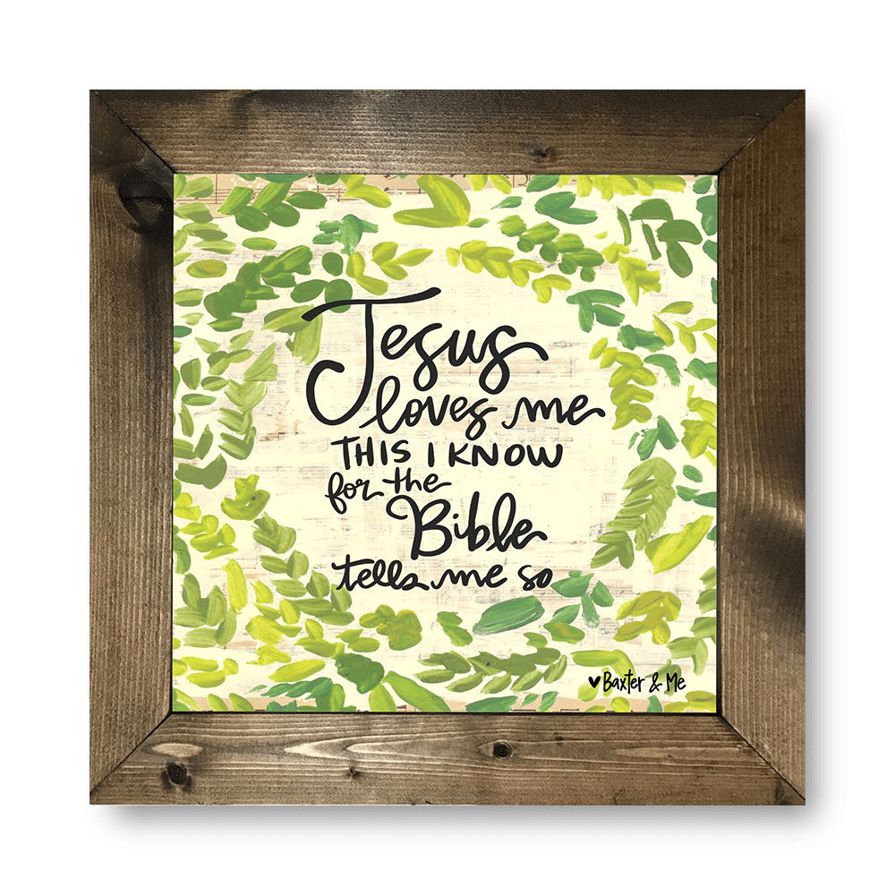 Jesus Loves Me - Framed Art