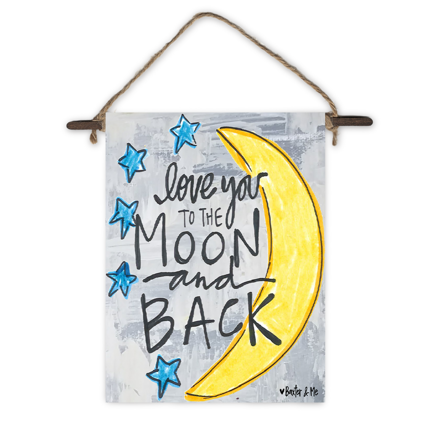 Love You to the Moon Mini Wall Hanging