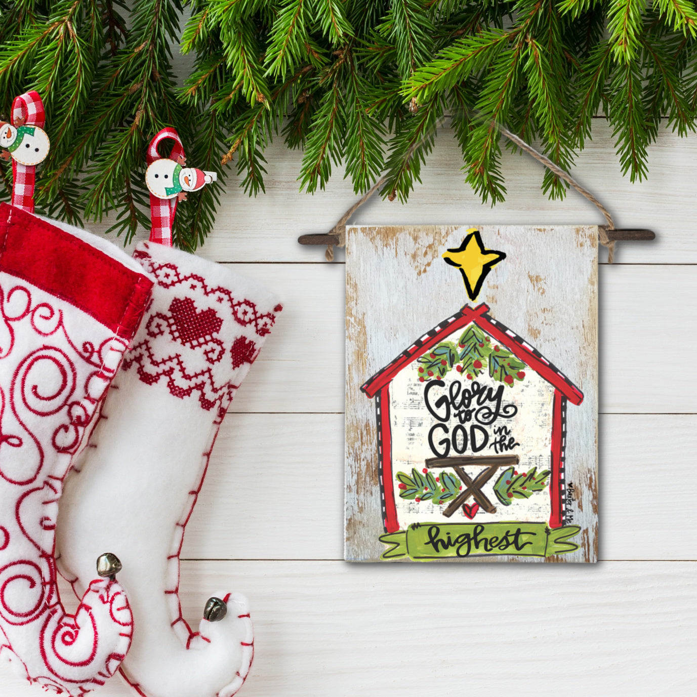Glory to God Mini Wall Hanging