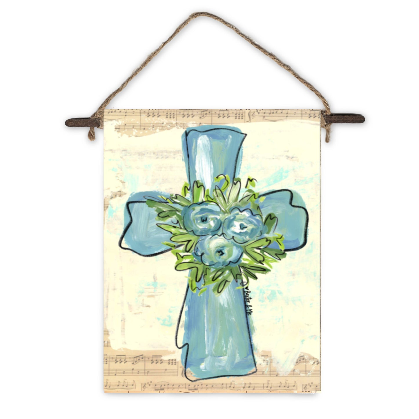 Blue Cross Mini Wall Hanging