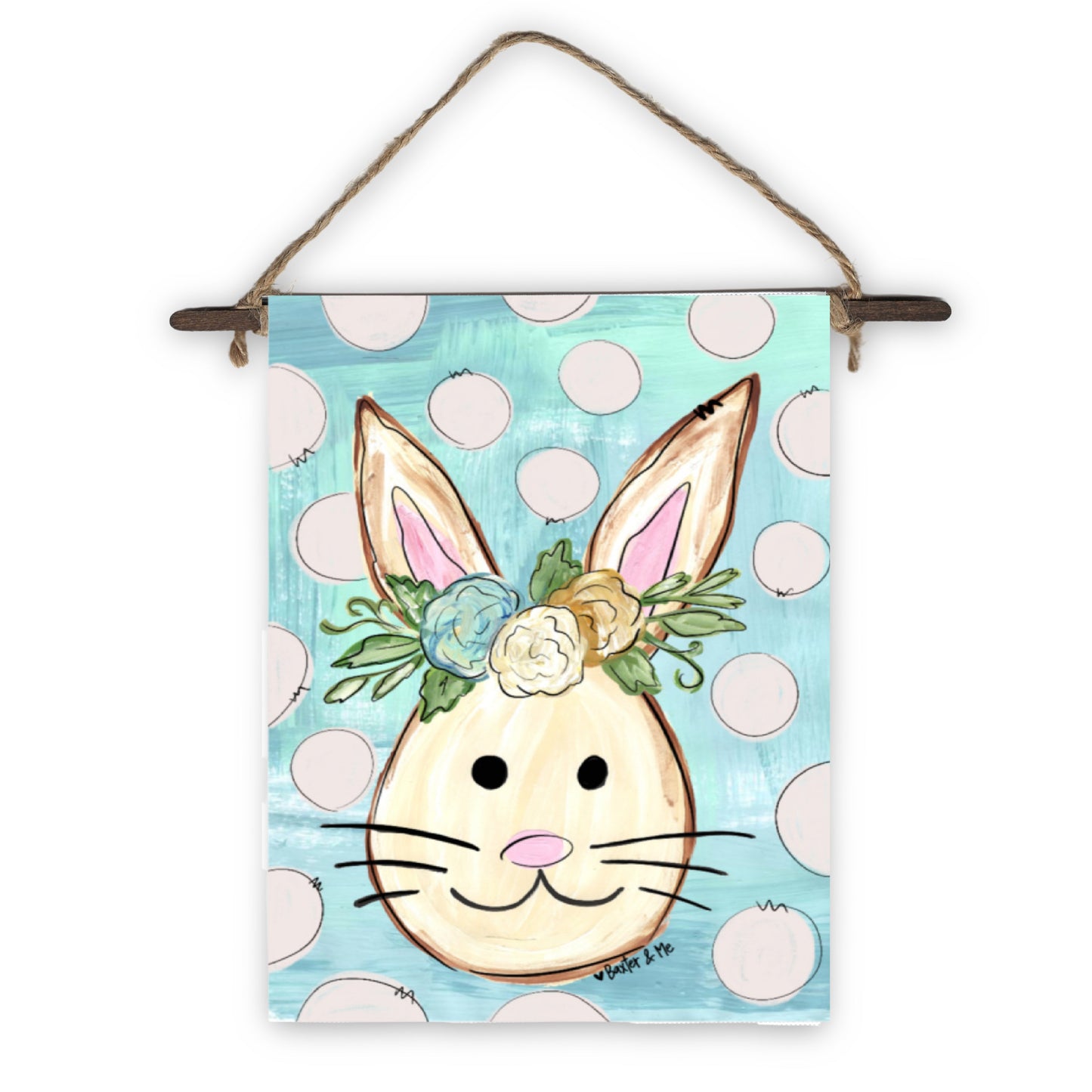 Polka Dot Bunny Mini Wall Hanging