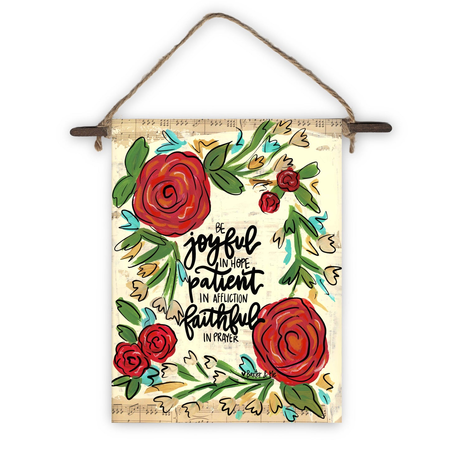 Joyful Patient Faithful Mini Wall Hanging