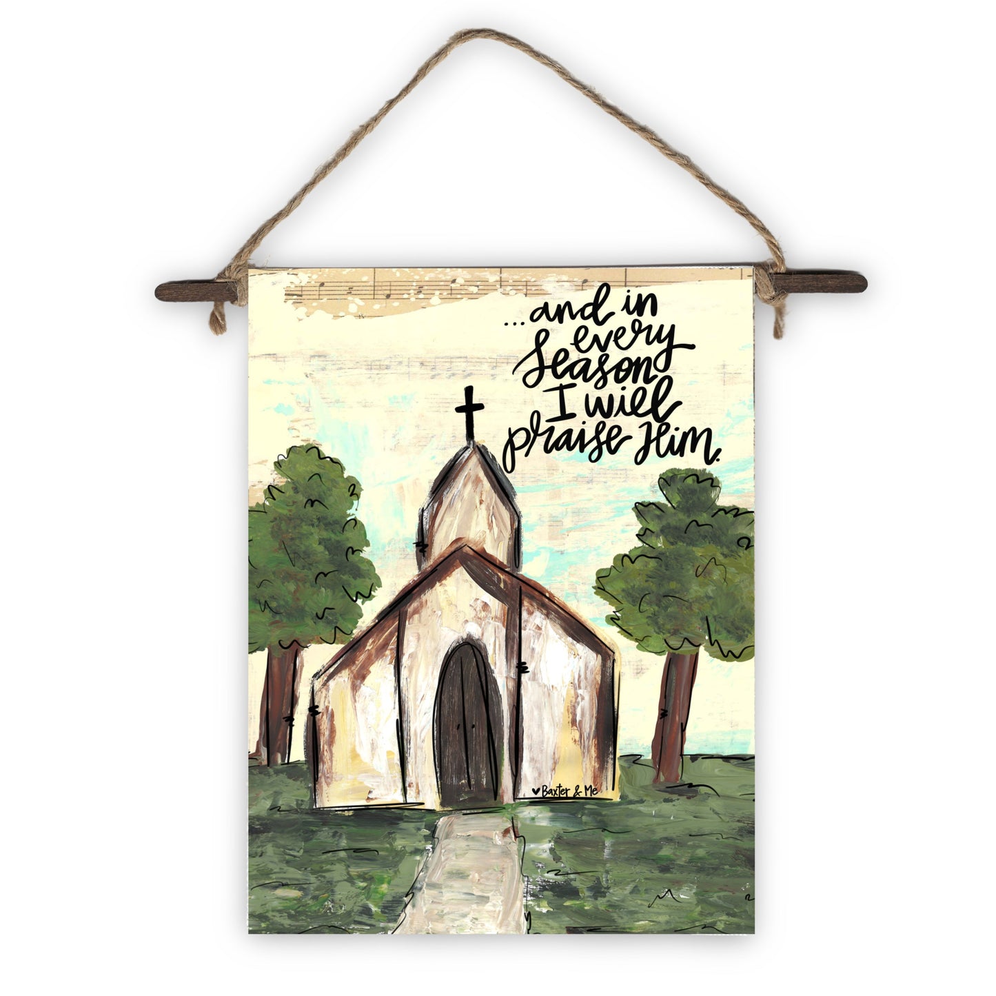 In Every Season Praise Him Mini Wall Hanging