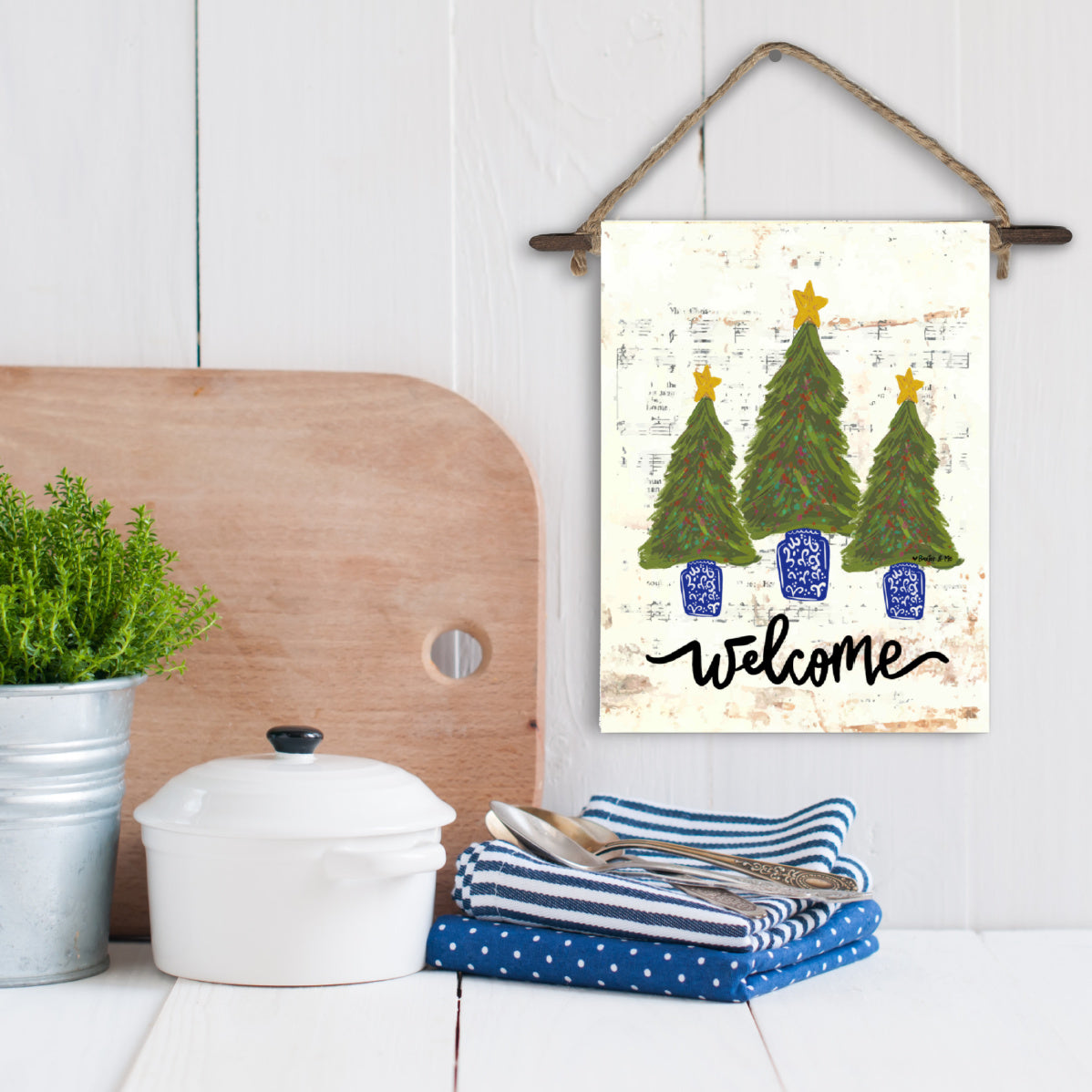 Christmas Tree Trio Mini Wall Hanging