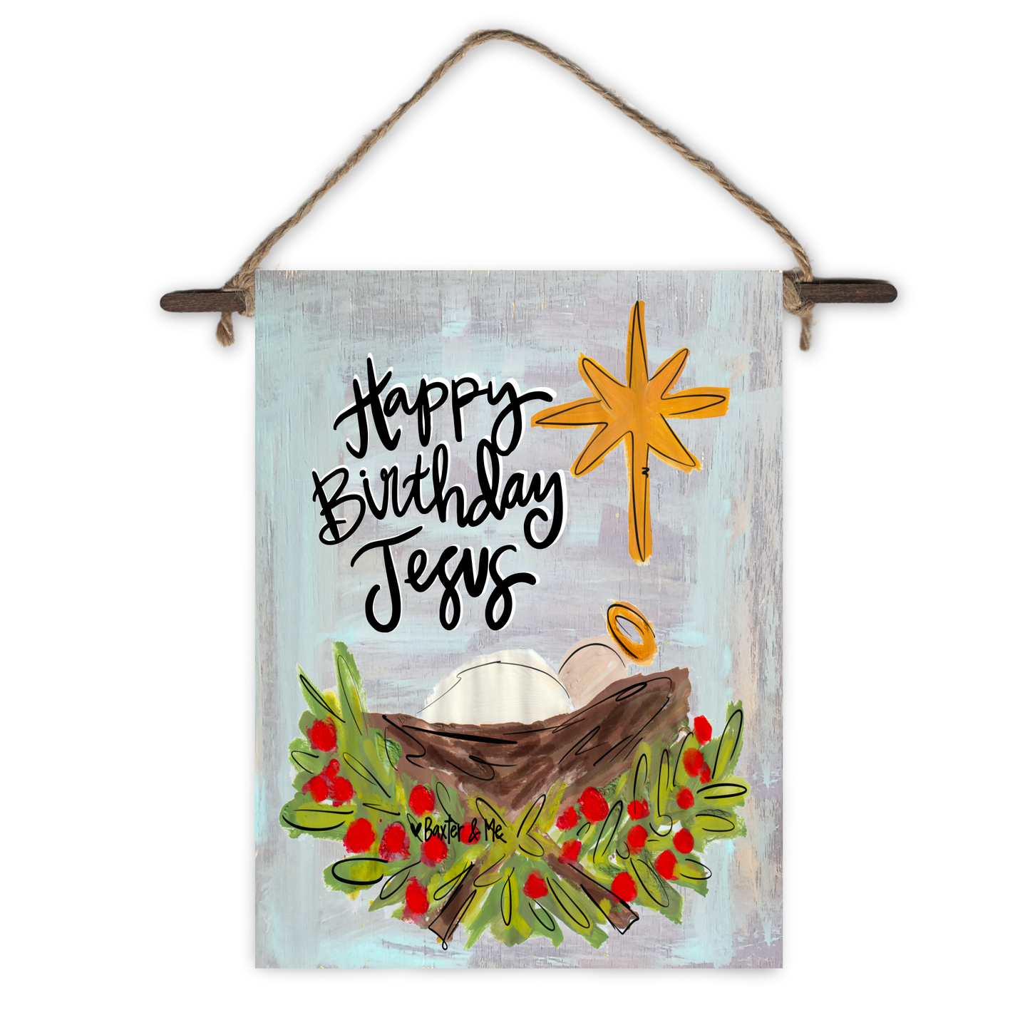 Happy Birthday Jesus Mini Wall Hanging