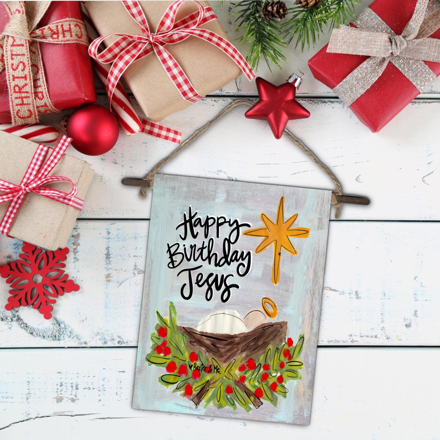 Happy Birthday Jesus Mini Wall Hanging