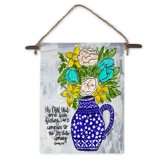 Joy That's Coming Mini Wall Hanging