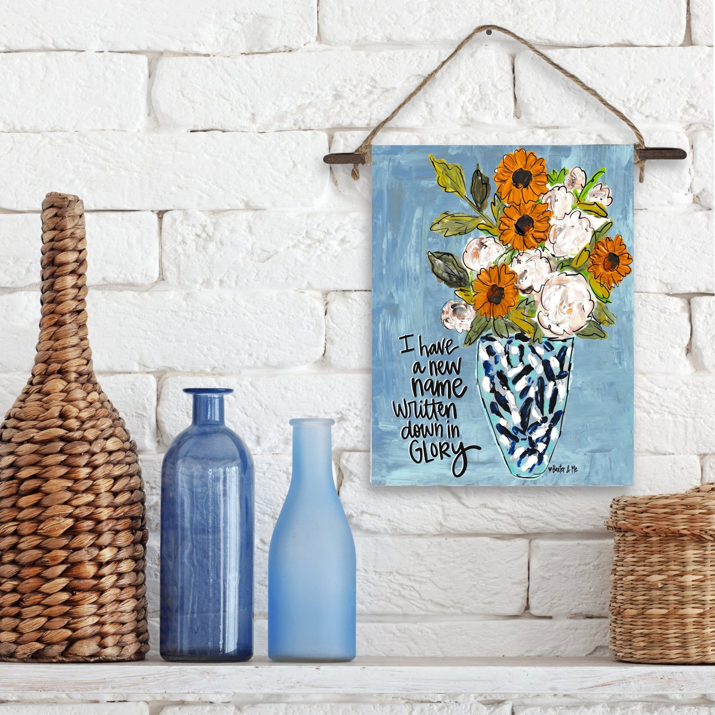 New Name Written in Glory Mini Wall Hanging