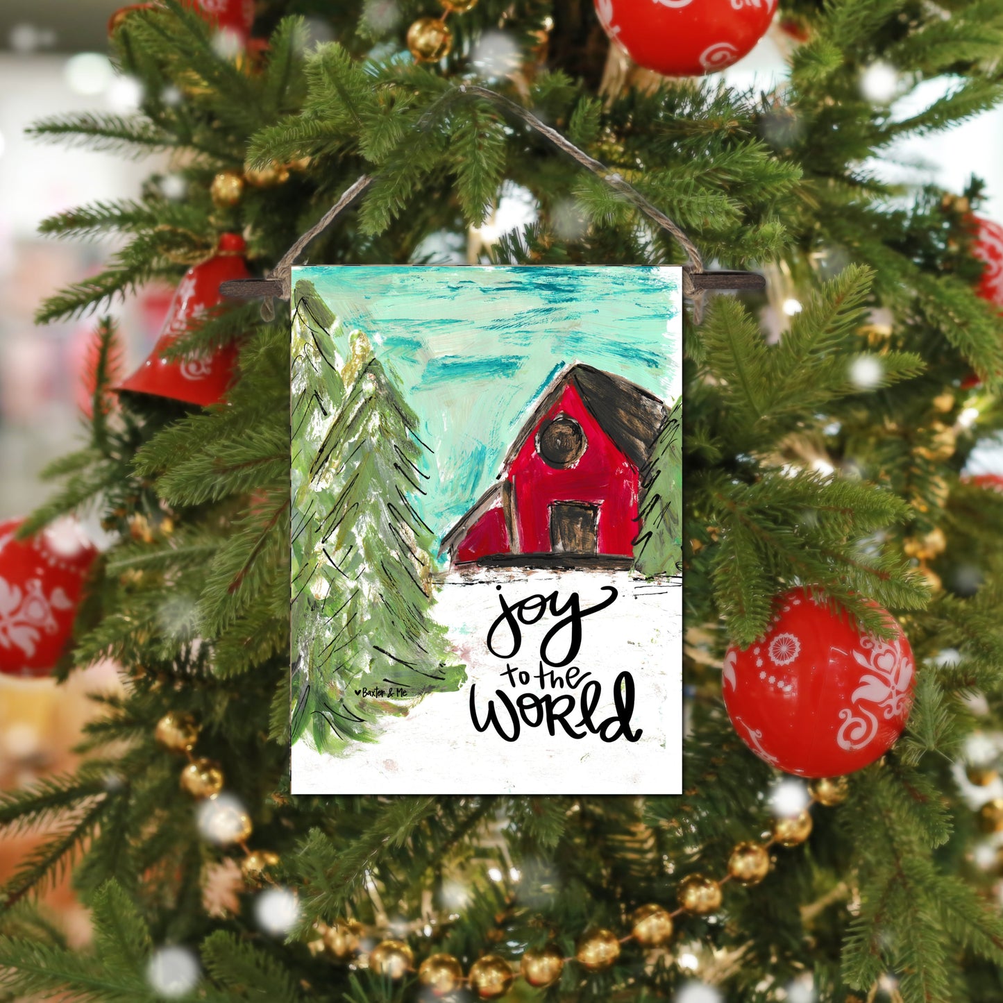 Joy to the World Barn Mini Wall Hanging