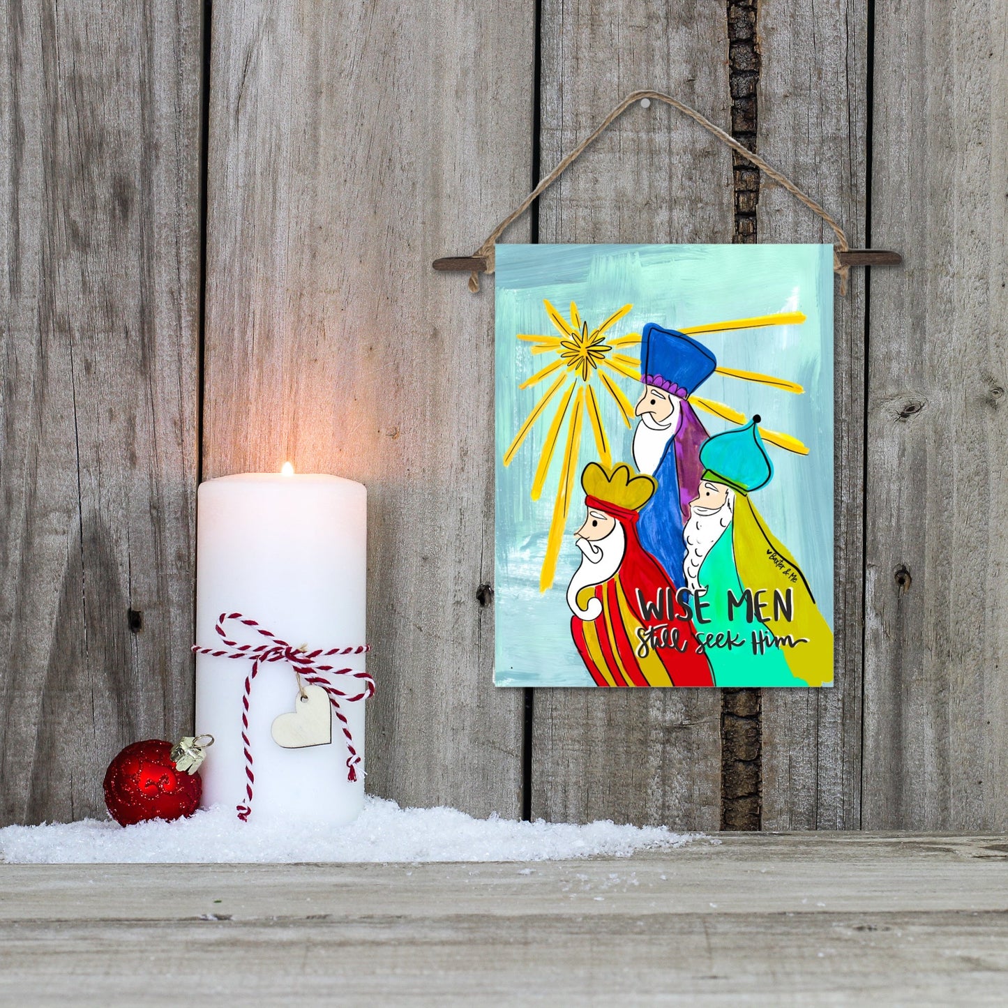 Colorful Wise Men Still Seek Him Mini Wall Hanging