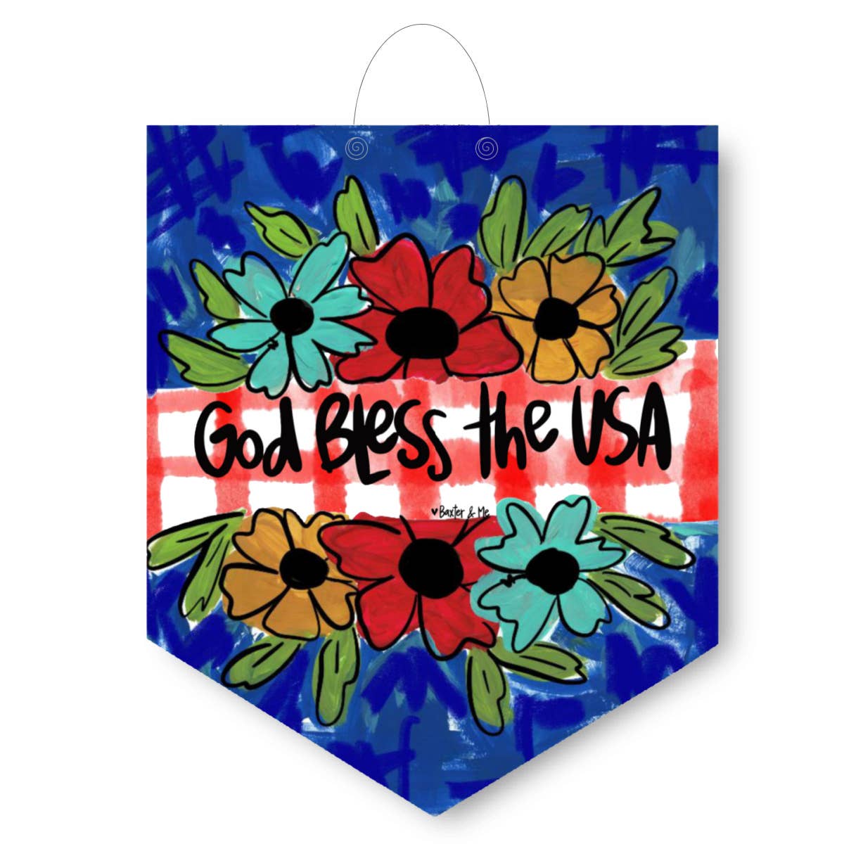 God Bless The Usa Door Hanger